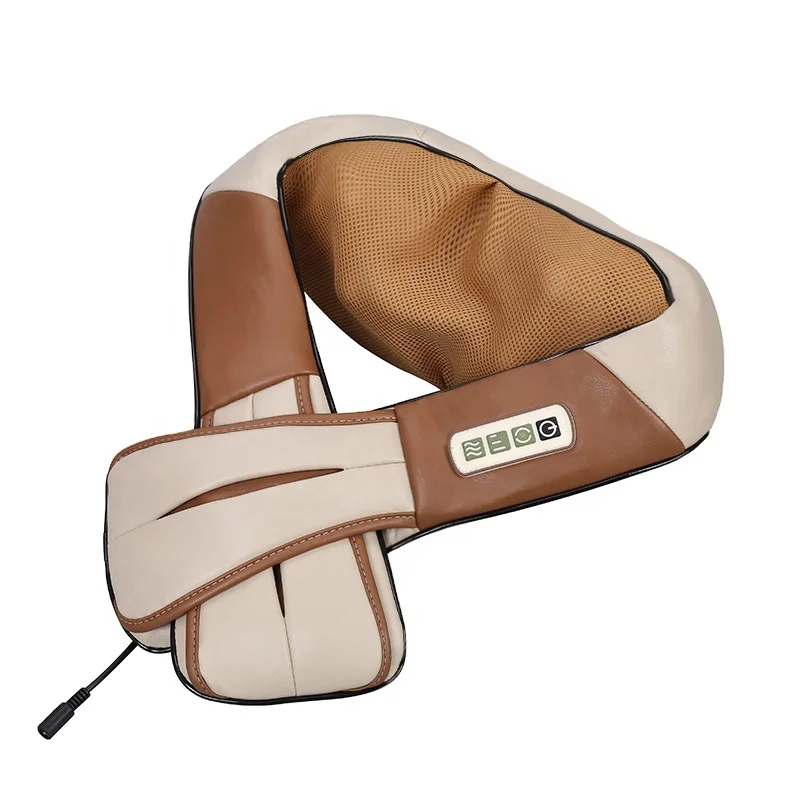 High Quality Best 3D Shiatsu Kneading Back and Neck Massager Electric Shoulder Massage Belt with Rotation Infrared Heating