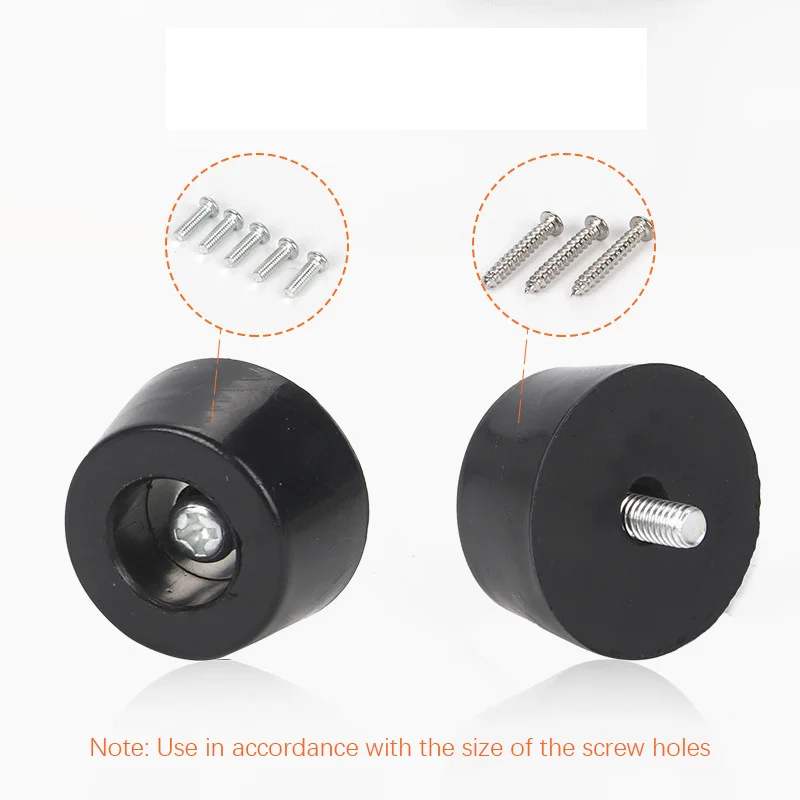 4pcs Eco-friendly Conical Rubber Anti-Slip Vibration Damping Pads for Furniture & Instrument Cabinets with Adjustable Gaskets.