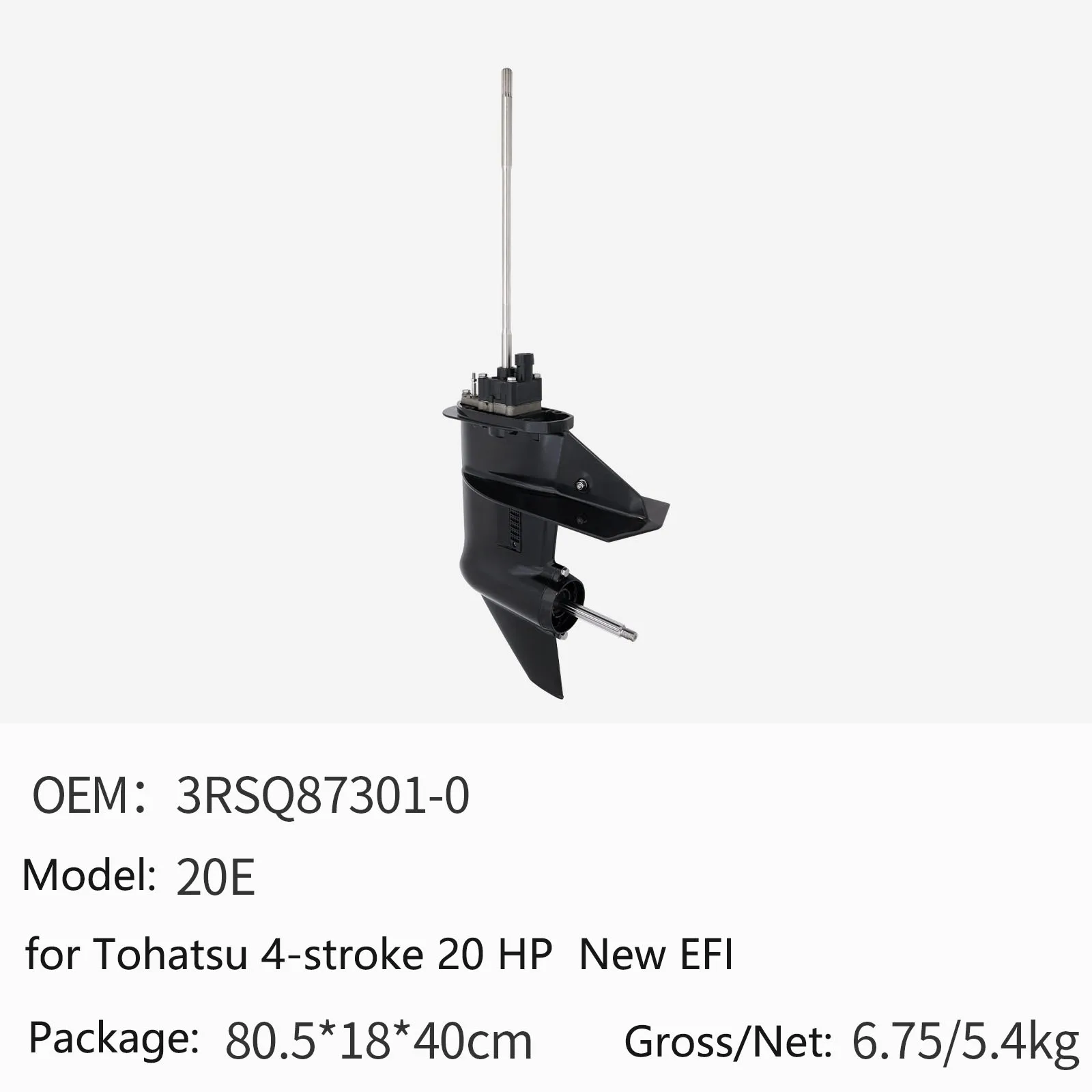 Outboard Motor Gearbox Assembly for Tohatsu 4-stroke 20 HP 20E New Electronic Fuel Injection 3RSQ87301-0