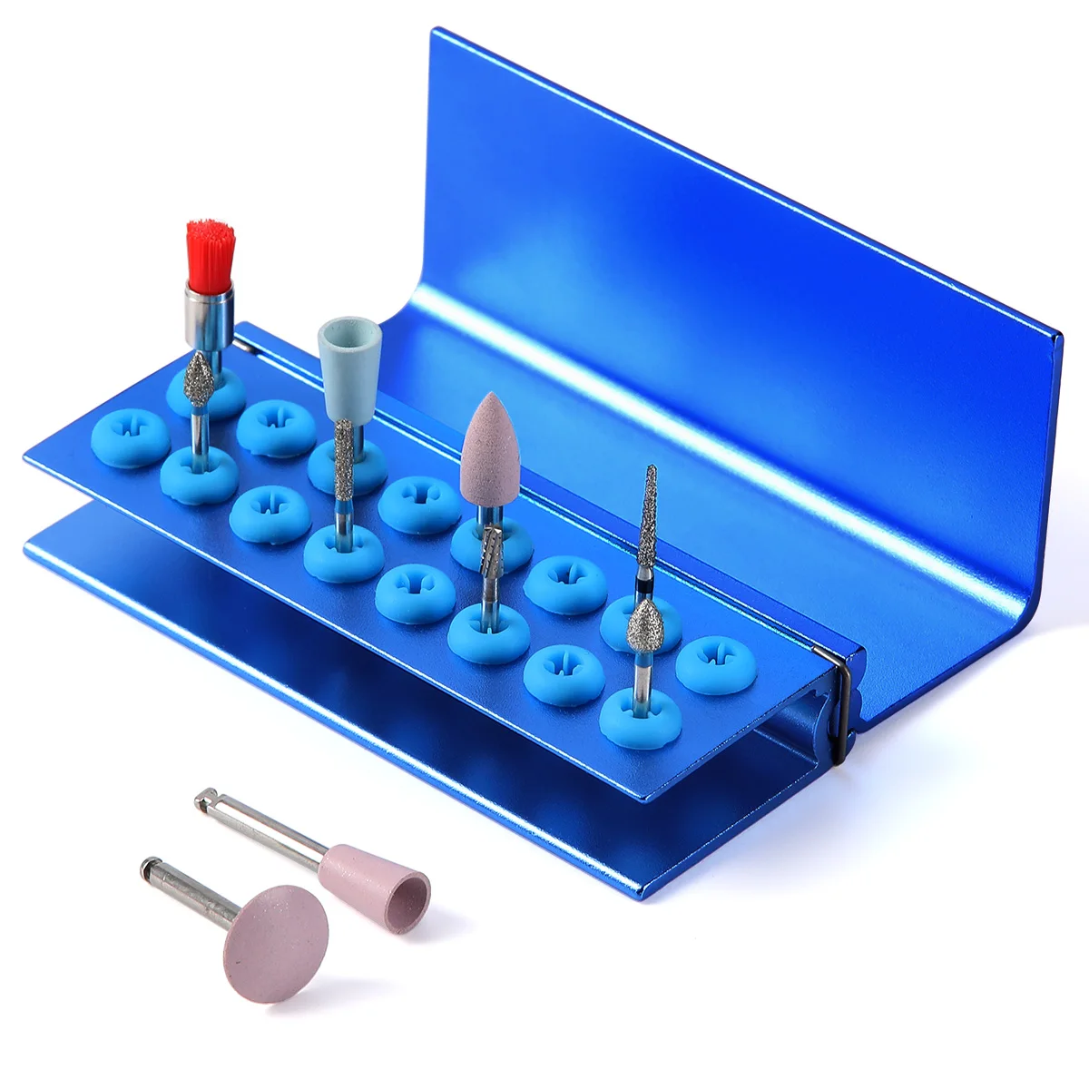 AZDENT Dental Bur Box Bohrerhalter mit 16 Löchern und Silikon für FG RA Bohrer, Zahnmedizinische Instrumente – Detail 7