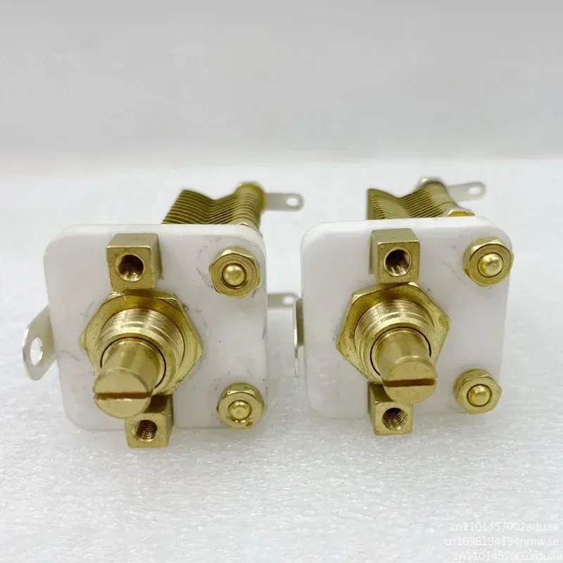 High Frequency High Q Value CW2F Ceramic All Copper Single Air Variable Capacitor 60P/100P Beauty Medical Small Loop Antenna