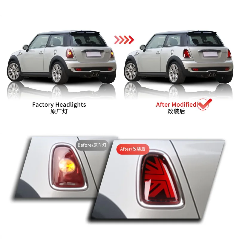 Auto Accessory Tail Lamp For BMW  For Mini Cooper R56 R57 Rear Led Turn Signal Car Brake Tail Light  Reverse Reflector