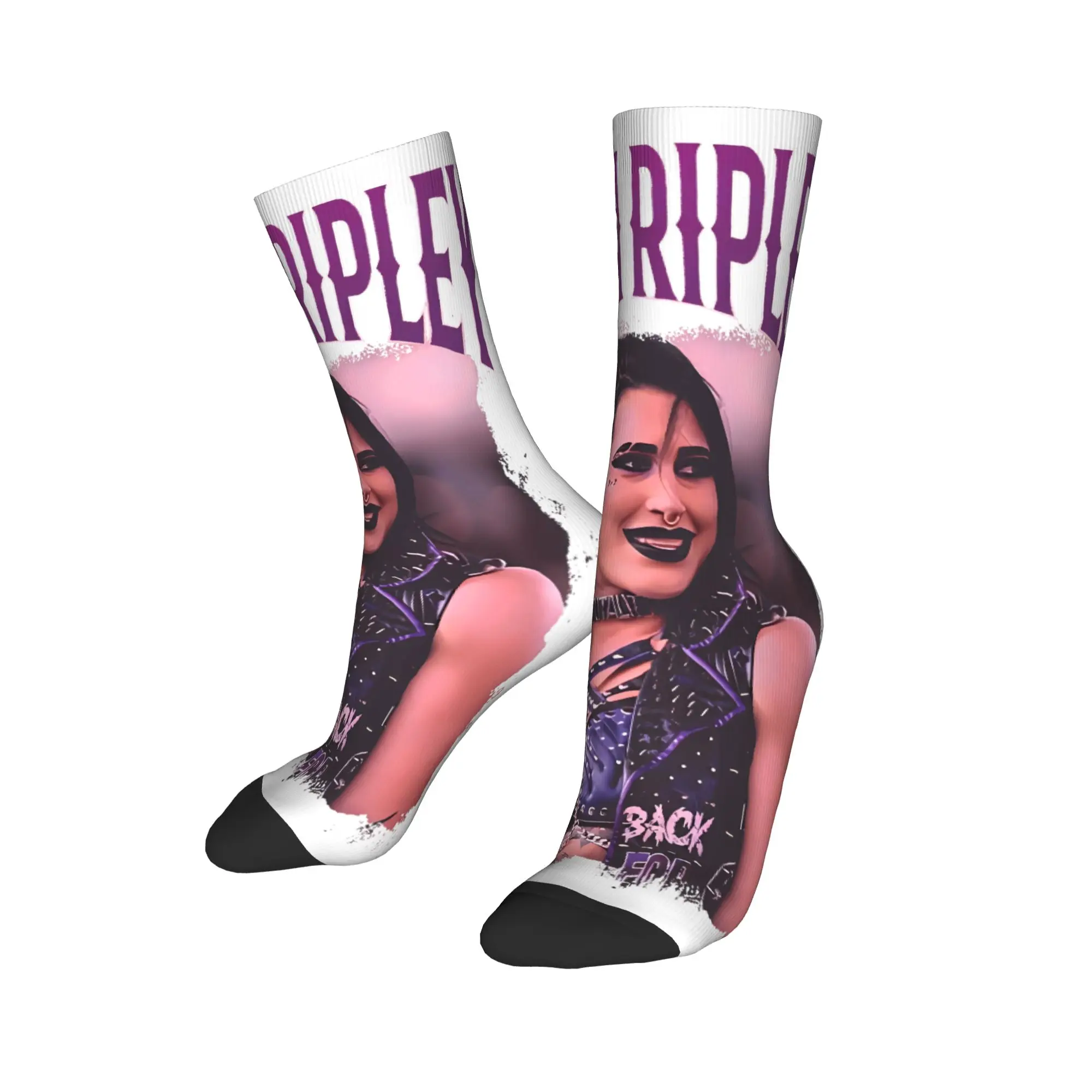 Bootleg تصميم ريا ريبلي المصارعة المصارع الجوارب العصرية جوارب الرجال مريحة سكيت الجوارب الربيع المضادة للانزلاق الجوارب