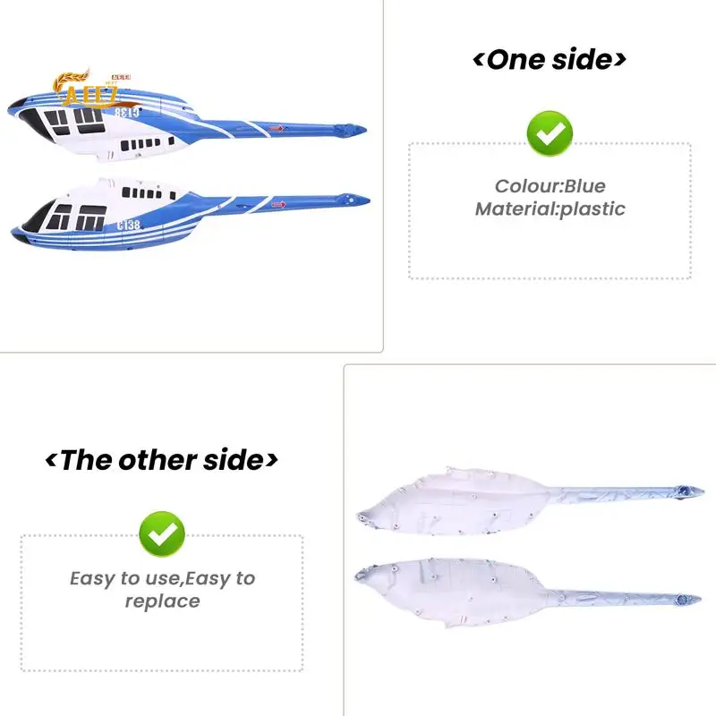 AEE7-RC لعبة هليكوبتر ترقية C138 جسم الطائرة شل عدة ل RC عصر C138 جرس 206 1:33 لعبة تعمل بالريموت أجزاء هليكوبتر #1