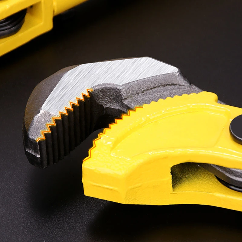 Llave de barra de refuerzo rápida, alicates de tubo universales de rosca recta, acero de alto carbono, Grado Industrial, llave de tubo duradera, herramienta de alto par
