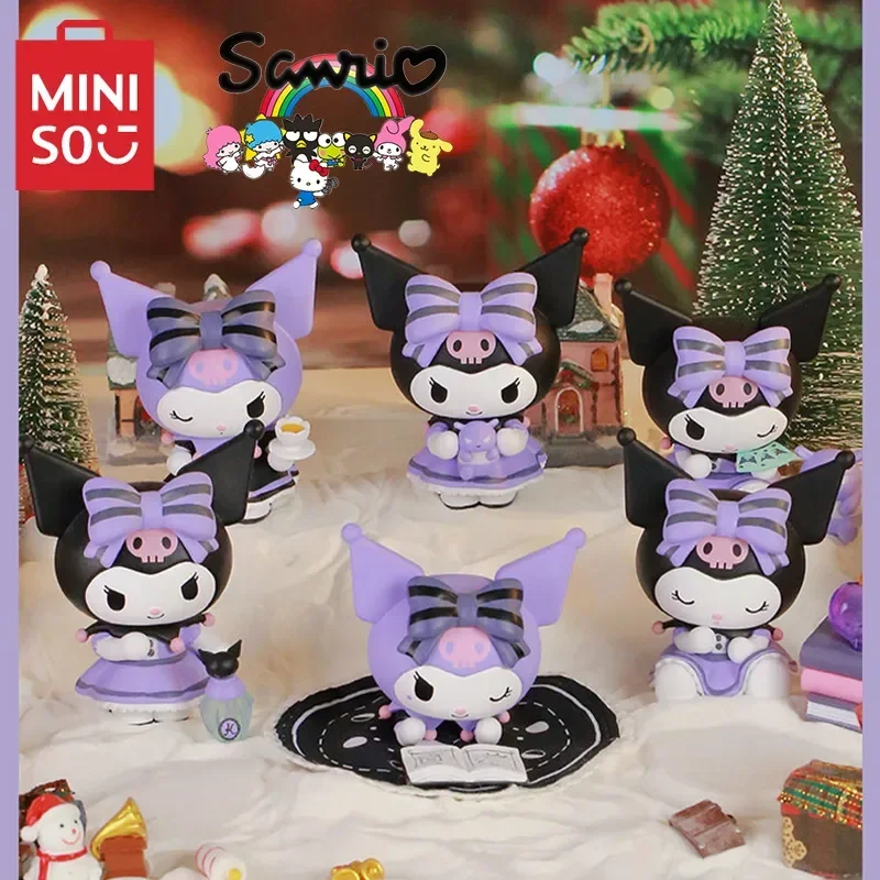 MINISO Sanrio Blind Box Hand Puppet Kuromi Lucky Divination Ornaments Mystery Kawaii Children's Toys Girls Birthday Gifts