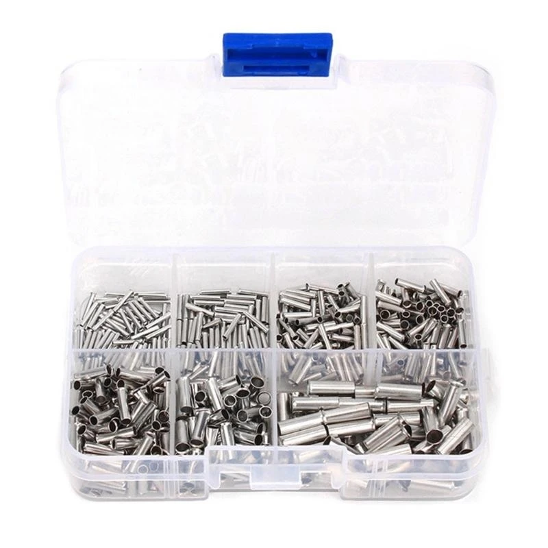 M3GA 600pcs Wire End Ferrules Uninsulated Crimp Pin Terminals Ferrules Assortment
