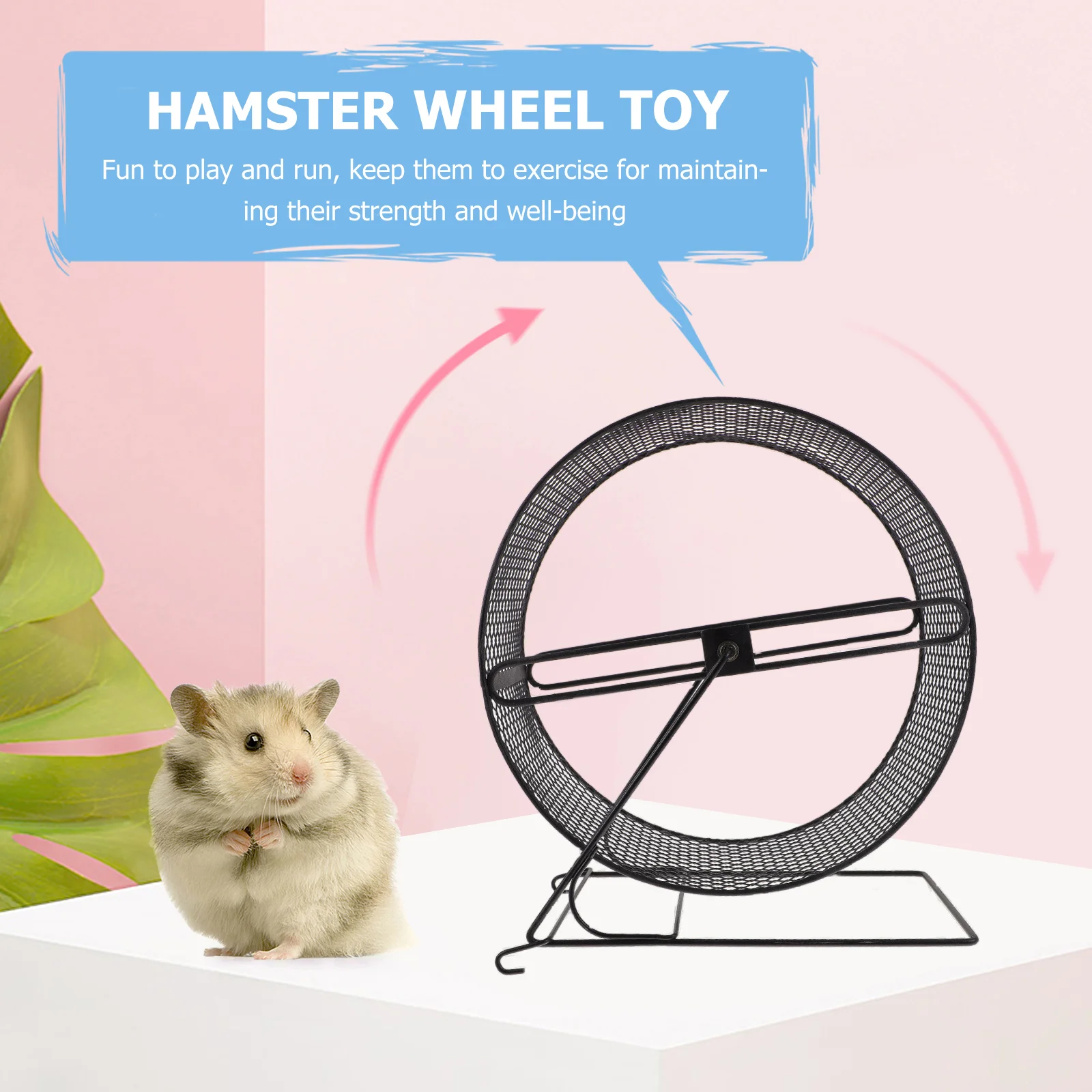 Hamster Running Wheel Nighttime Pet Exercise Toy Chinchilla Clothing Small Workout Gear Silent Hedgehog Iron