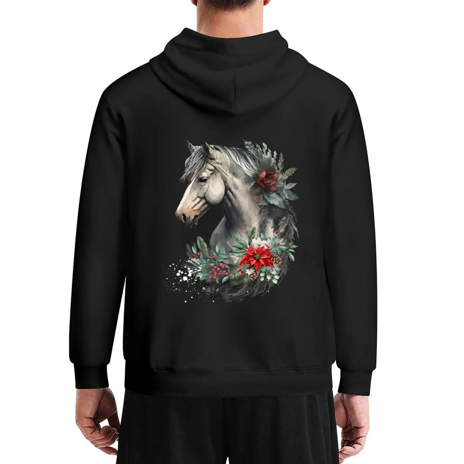 

Christmas Horse Hoodie men's clothes korean style clothes men clothing autumn new products new features of hoodies & sweatshirts