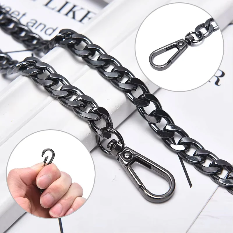 ملحقات قطع غيار سلسلة حقيبة الألومنيوم المعدنية لحقيبة يد الكتف المنسوجة يدويًا أشرطة قابلة للفصل مصنوعة يدويًا #5