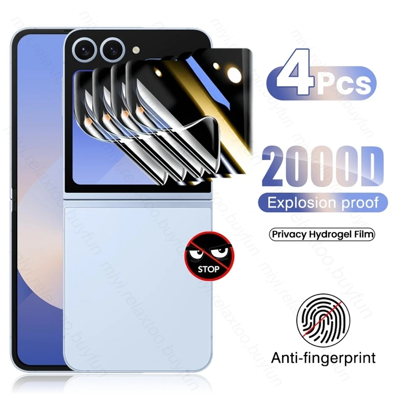 4 шт. 20000D гидрогелевая пленка с полным клеем для Samsung Galaxy Z Flip6 5G, защитная пленка для задней панели, не стекло Sumsung ZFlip6 Flip 6