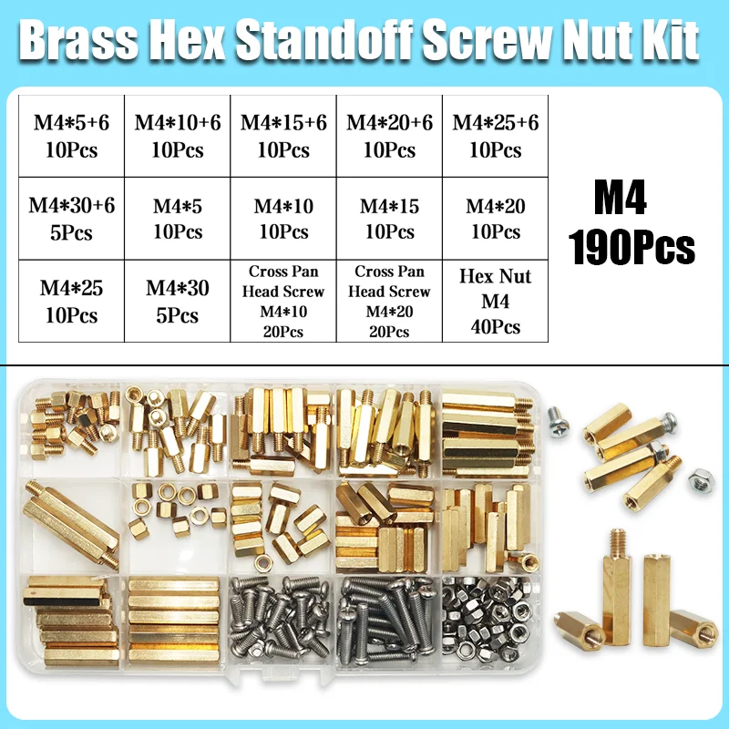 390p Sechskant Messing Männlich Weiblich Abstandshalter Schraube Mutter Bord Rack Stud Sechskant Gewinde Säule PCB Säule Motherboard Abstandshalter Bolzen – Detail 7
