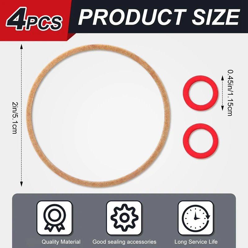 4Pcs 16010-883-015 Carburetor Bowl Gasket Kit Carburetor Gasket Lawnmower Parts Carburetor Parts For Honda Gcv160