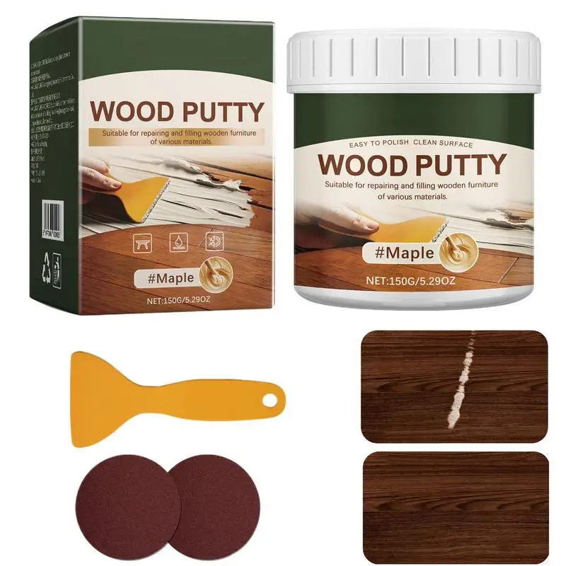 

Wood Filler For Outdoor Deck 150g Wood Repair Putty For Cracks Wood Furniture Repair Kit Touch Up Wood Putty Wood Caulking