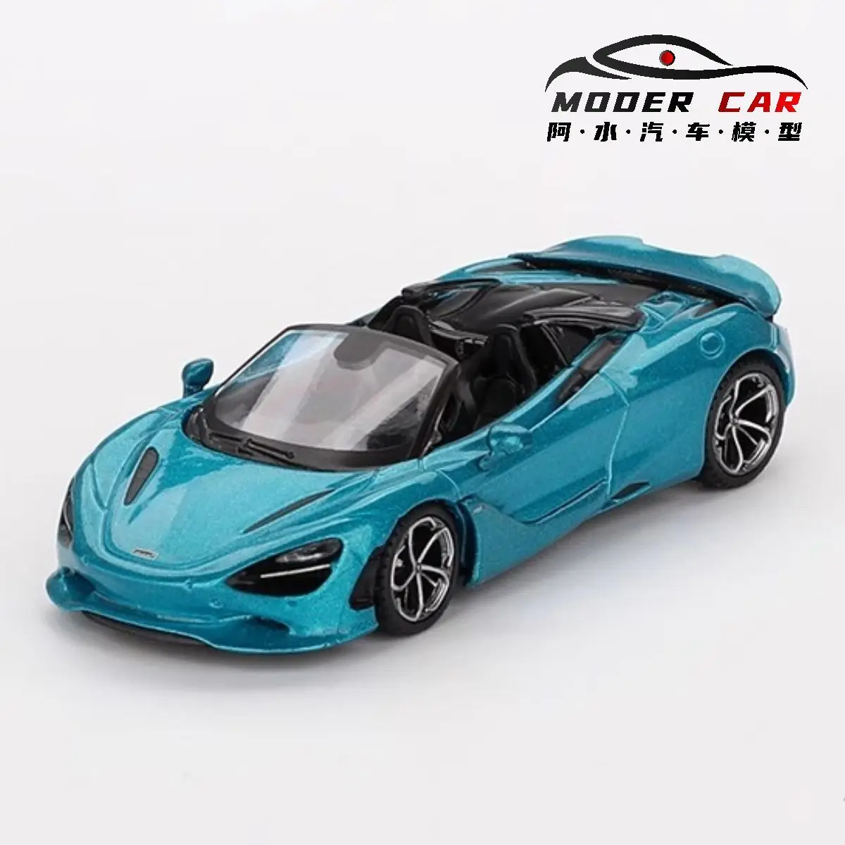 MINIGT 1:64 812 750S Spider Belize Blue Diecast Model Car