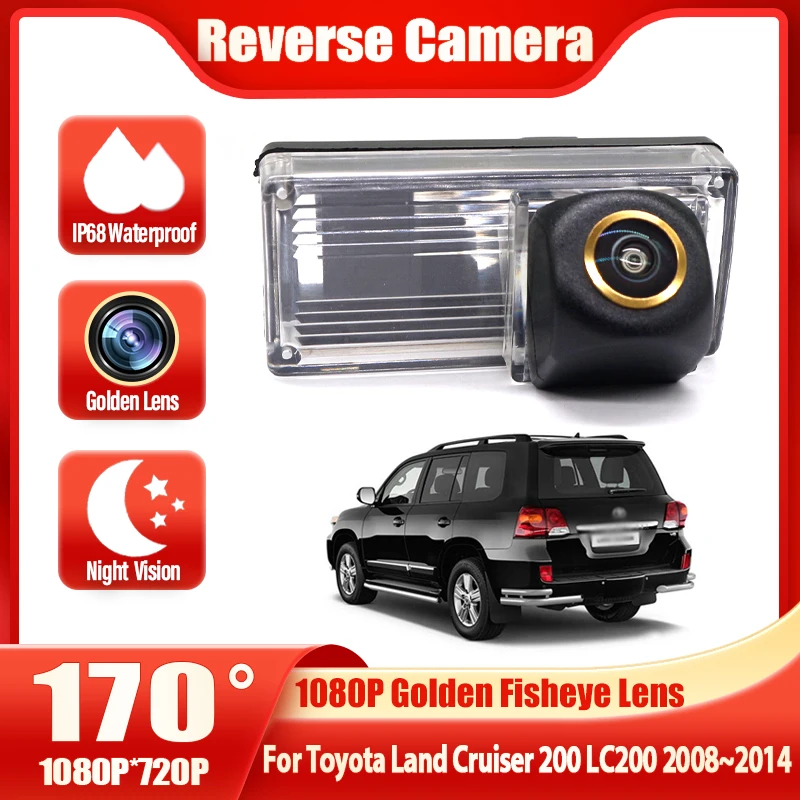 

CCD HD Golden Fisheye Rear View Camera For Toyota Land Cruiser 200 LC200 2008 2009 2010 2011 2012 2013 2014 Car Reverse Monitor