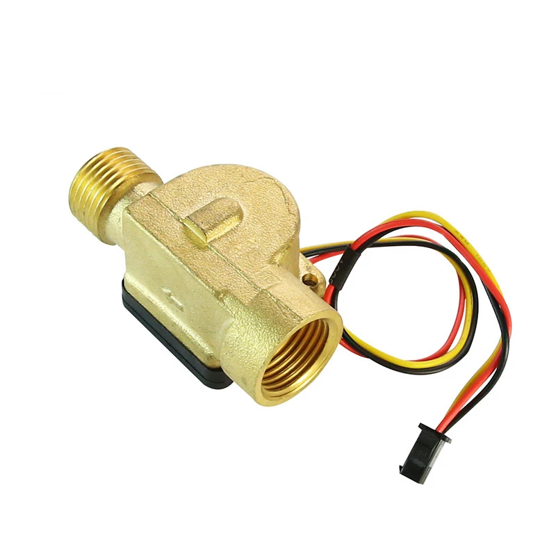 

1/2" Brass Turbine Pulse Flowmeter 1.75MPa Hall Sensor DC5~18V Water Flow Sensor Used For Water Heaters Water Dispensers