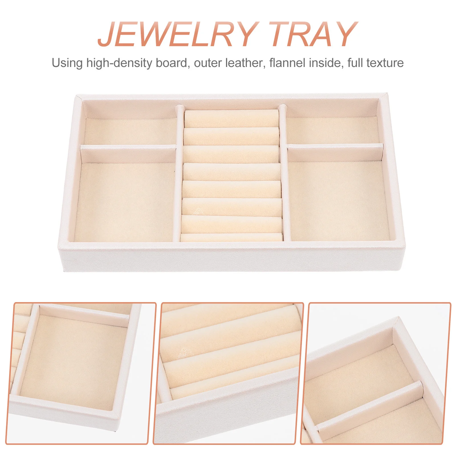 

1Pcs Jewelry Storage Tray Fine Workmanship Jewelry Display Tray for Home Dressing Table Organizing Countertop Storage Organizer