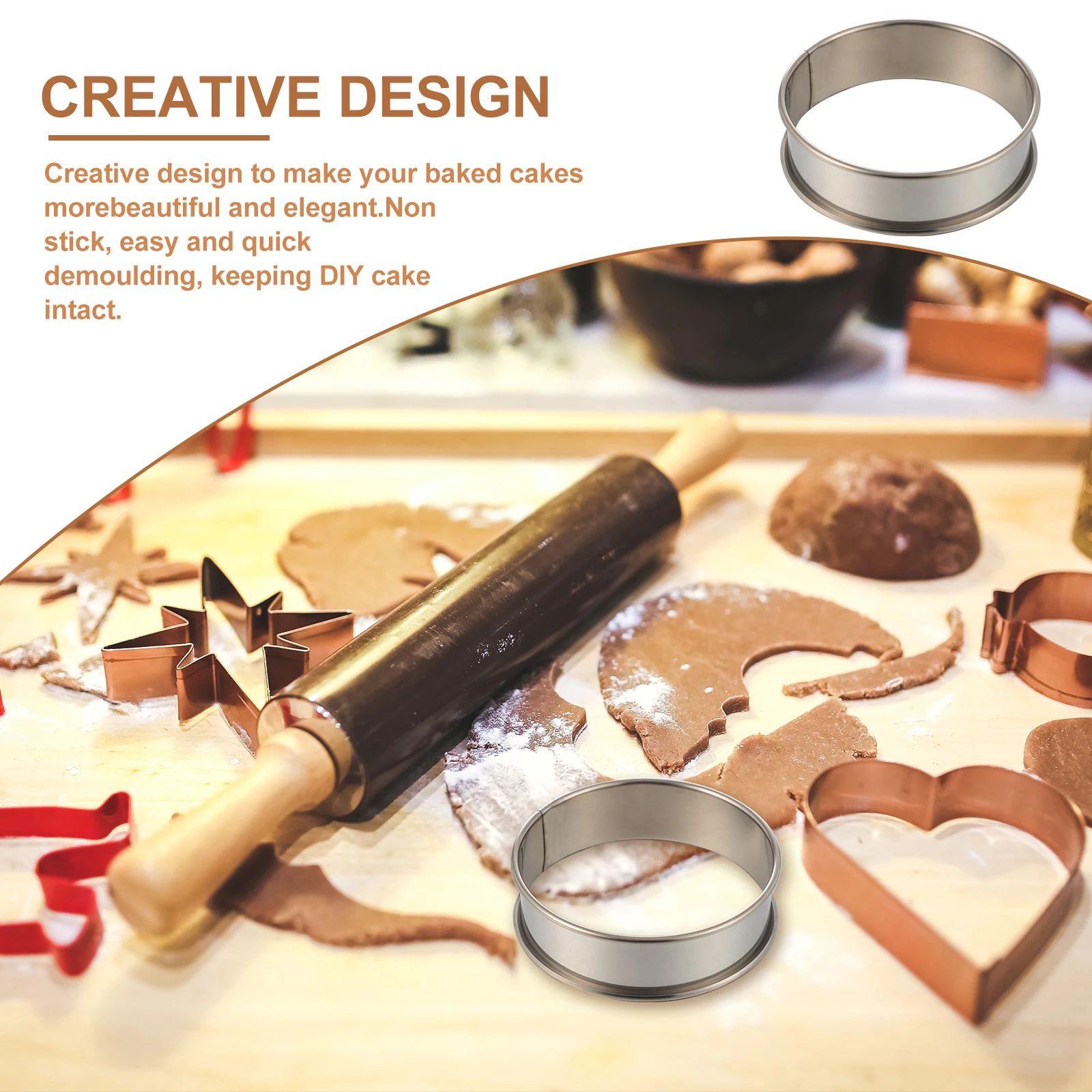 

8pcs Cookies Molds Cookie Molds Baking Tools Mousse Chocolate DIY Baking Tool Gift Food Grade
