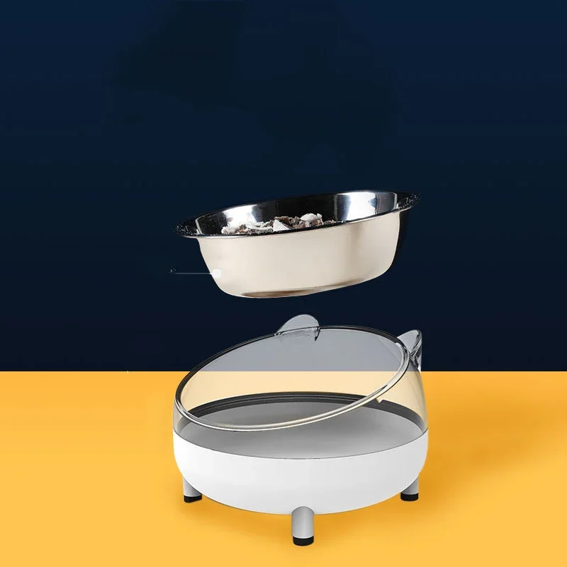 

2025 New Cat Bowl High Foot Dog Bowl Neck Protector Cat Pet Food Water Bowl Anti-tip Binaural Pet Feeding Cat Accessorie