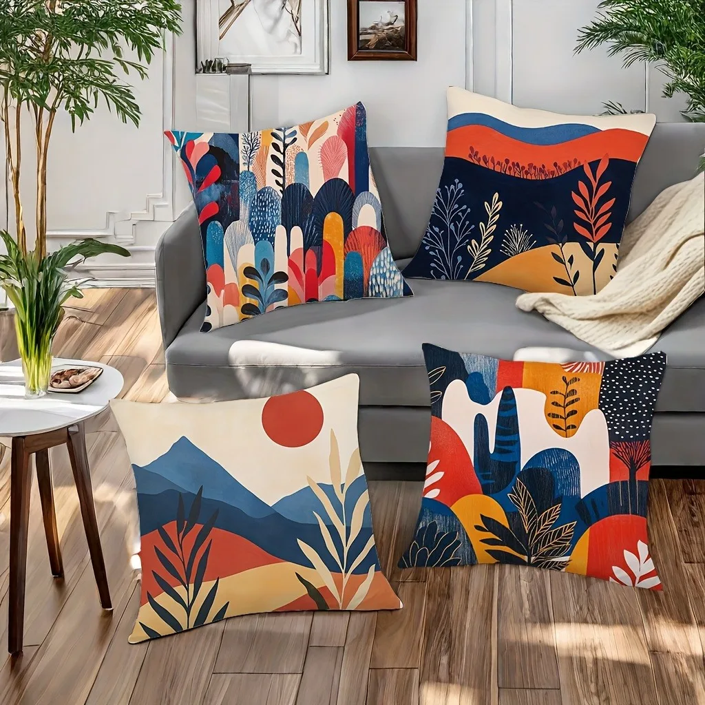 

Богемная наволочка с абстрактным и геометрическим узором, подходит для дивана, автомобиля, спальни, декоративная наволочка, наволочка