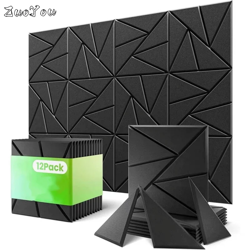

Thickening Square Sound Proof Foam Panels Self Adhesive Wall Panels Decor High Density Acoustic Foam Panels DIY Wall Sticker