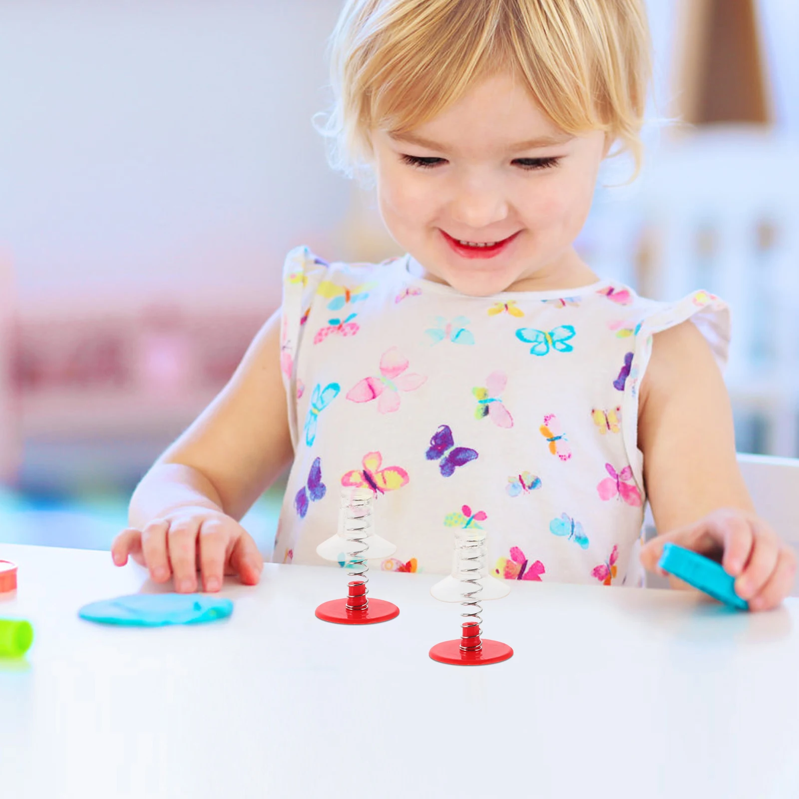 

50 Pcs Spring Suction Cup Toys Kids Bulk Press Bounce Accessory Physics with Cool Office Gadgets Stocking Stuffers Baby