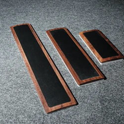 Woody Cowhide Palm Rest for Mechanical Keyboard Black Walnut Hand Pad Antiskid Ergonomic Eco-friendly Gaming Keyboard Wrist Rest