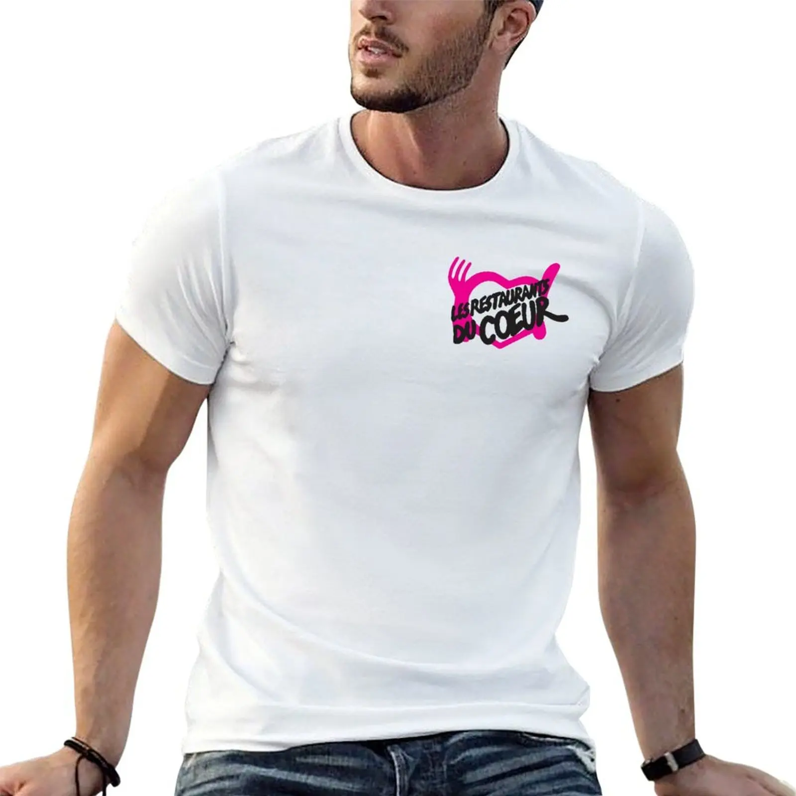 

Les Restos du Coeur T-Shirt t shirts for man cotton printed t shirts for man man t shirts graphic T-shirt