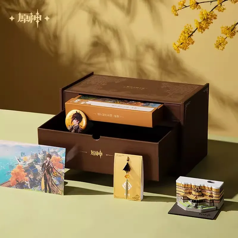 MiHoYo официальный Genshin ударопрочная яркая луна YUNJIAN мечта против окружающего подарка коробка для дисков детская брошь подарок на день рождения Cos