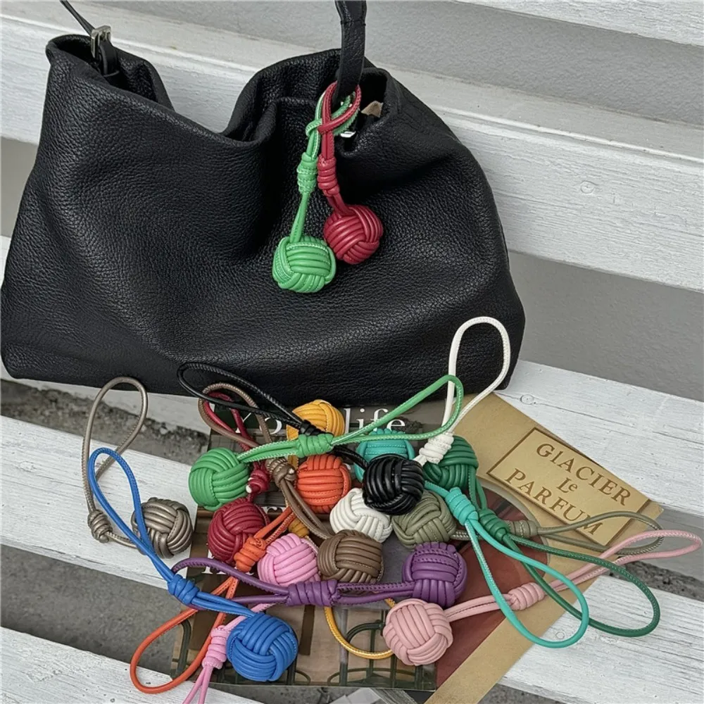 New Hand-woven Ball Bag Pendants Creative Colorful Keychains Charms Ins Style Handbag Hangings Bag Decoration Cute Accessories