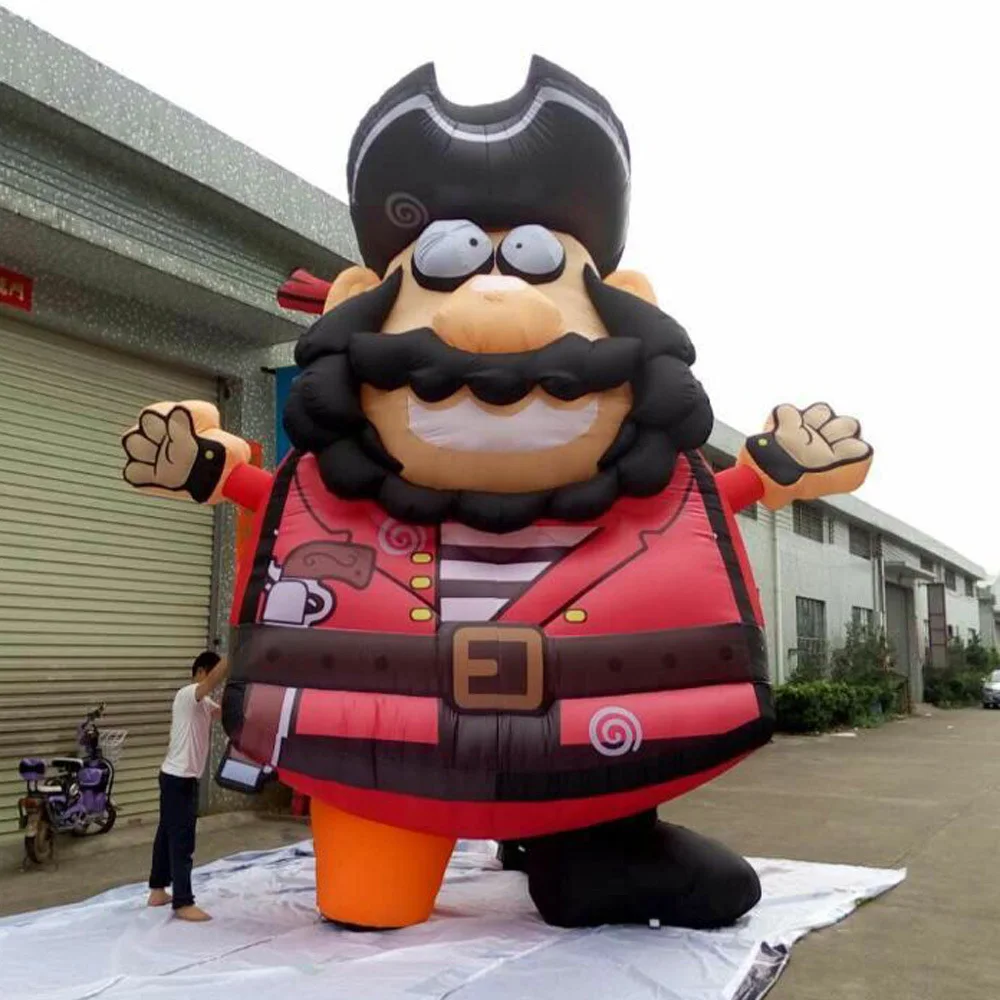 

wholesale Giant 5m inflatable pirate cartoon inflatable viking Captain Character for amusement park advertising