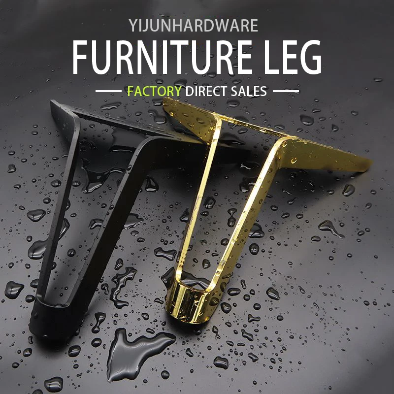 

4pcs 150mm Gold Steel Triangle Furniture Legs for Modern Living Room Dining Table, Kitchen Sofa Bed,Easy Installation