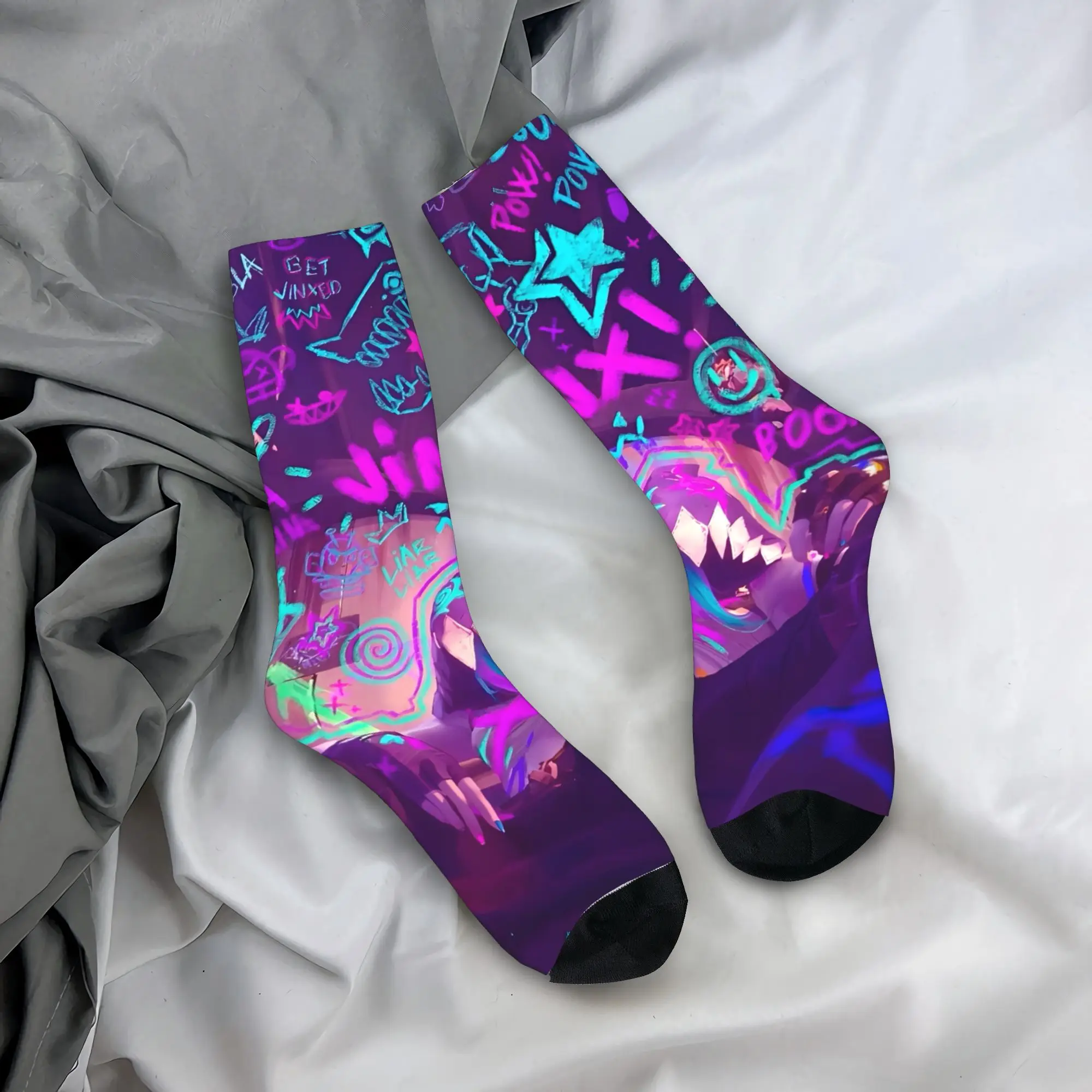 Men Socks Jinx Monkey  Arcane (5)  Stockings Autumn Leisure High Quality Socks Printed Cycling Anti-Slip Socks