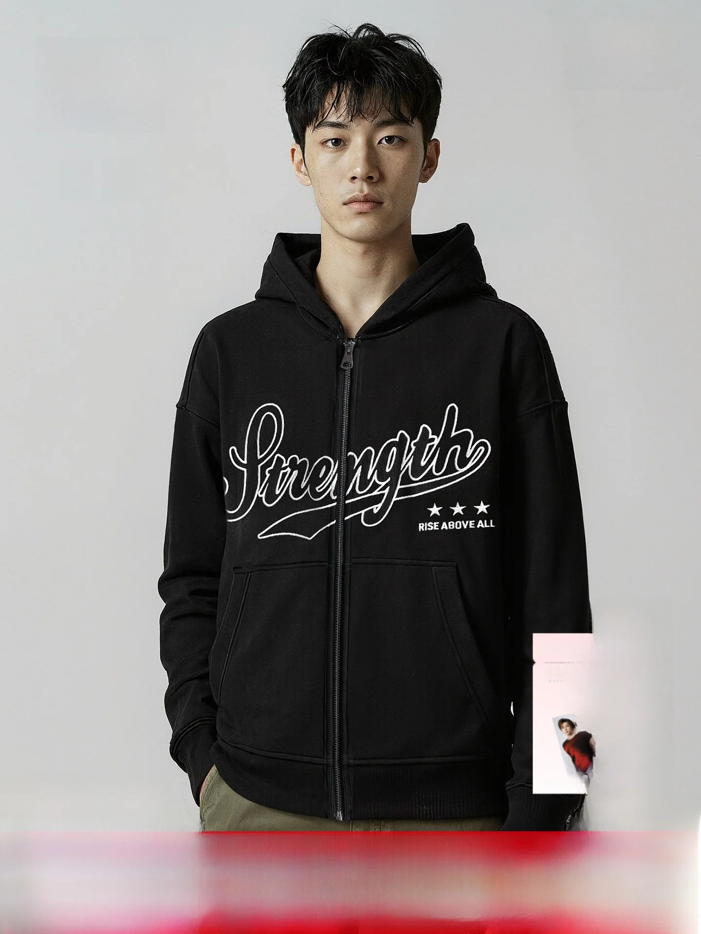 

Мужская и женская толстовка на молнии с флисовой подкладкой H&M, удобная, теплая, с винтажным принтом, из смеси хлопка и полиэстера