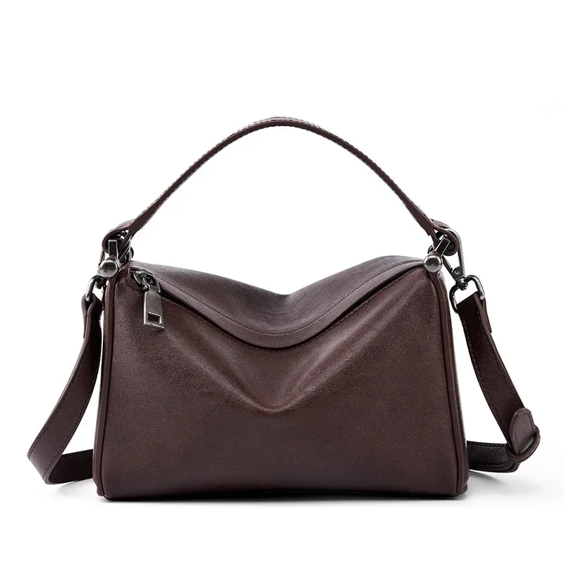 

Women's Pillow bag new genuine leather crossbody bag first layer cowhide high-end niche shoulder autumn winter female handbag