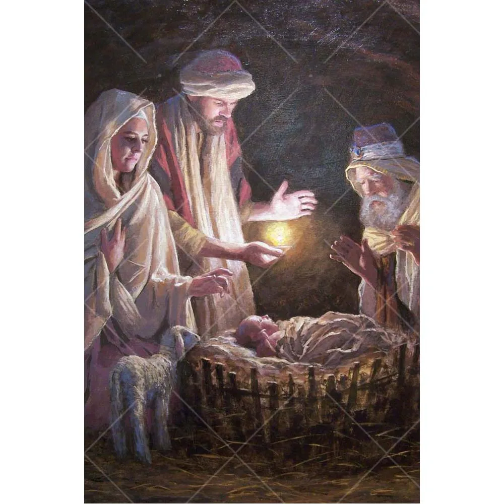 Christian Jesus Birth Photography Backdrops Christmas Angel Nativity Scene Party Custom Decoration Background Studio Props