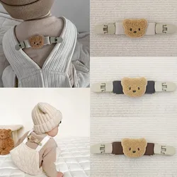 Calças suspensas de pelúcia para bebê urso, clip anti-queda, saia elástica antiderrapante para bebê, estilingue de ombro, aparelho de mochila fixável, novo