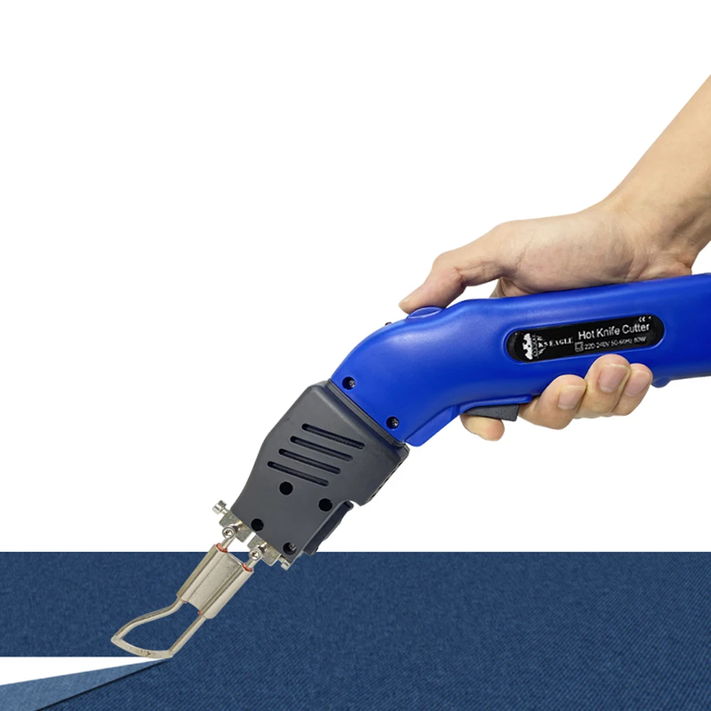 Hot Knife Non-Woven Fabric Rope Cutter Electric Curtain Leather Cutting Machine 80W Portable Wall Cloth Cable Heat Cutting Tool