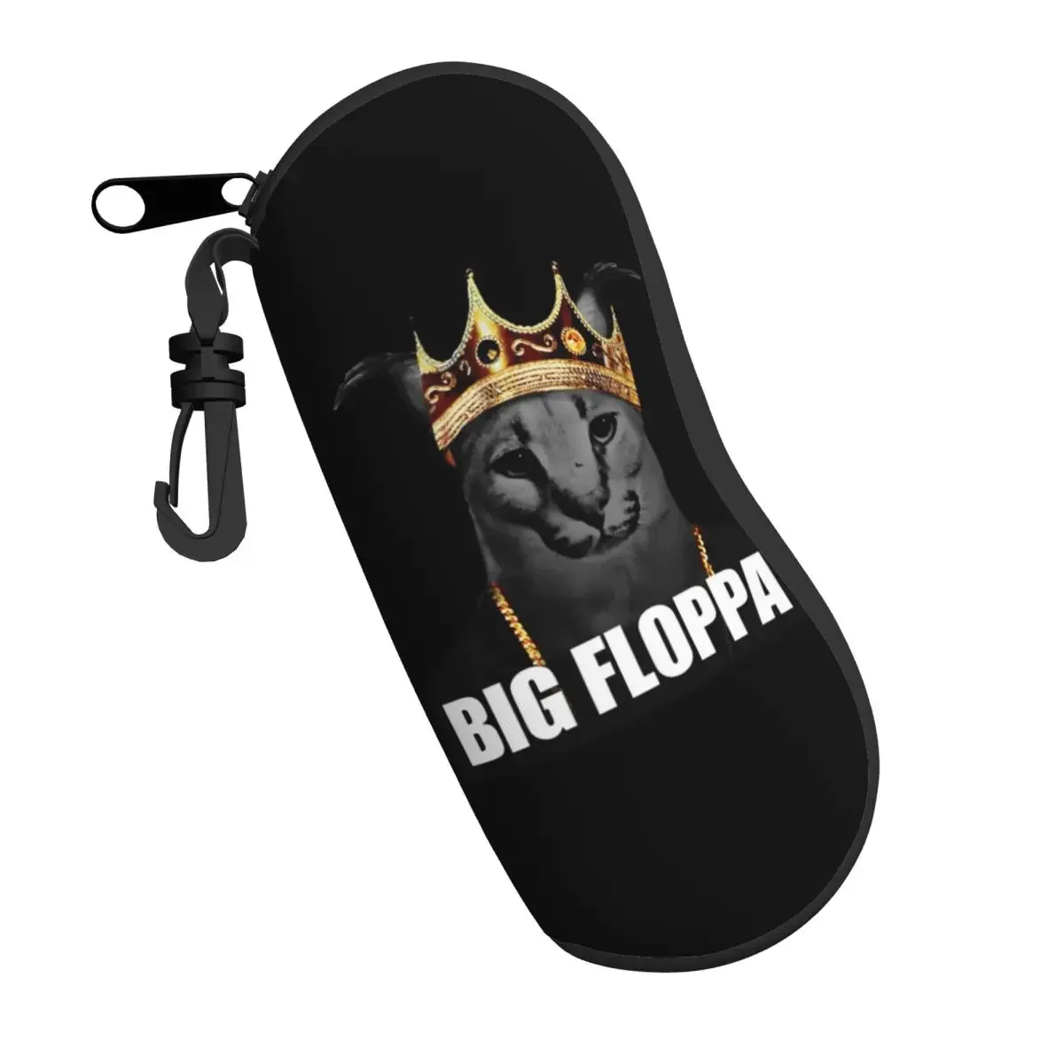 Floppa Rapper King Estuche para gafas, Protector de gafas de sol, estuche de viaje, Unisex