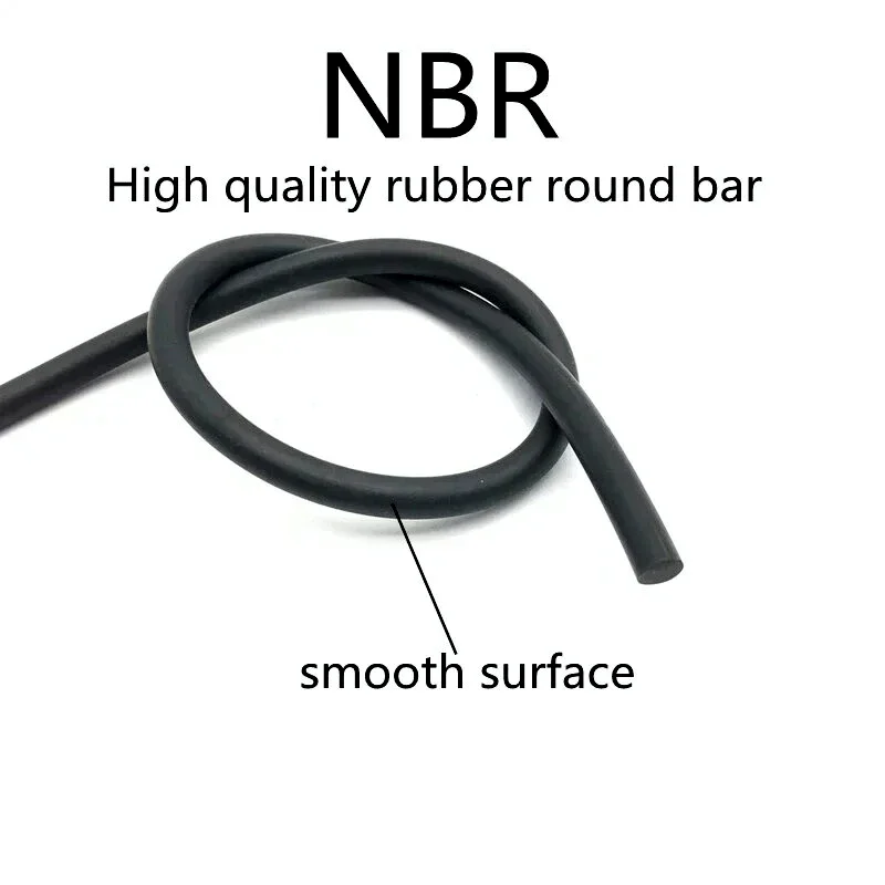 NBR Black Rubber Strip Seal OD0.8~10mm High Temperature Oil Resistant Nitrile Sealing Rope Solid High-Quality Round Strip