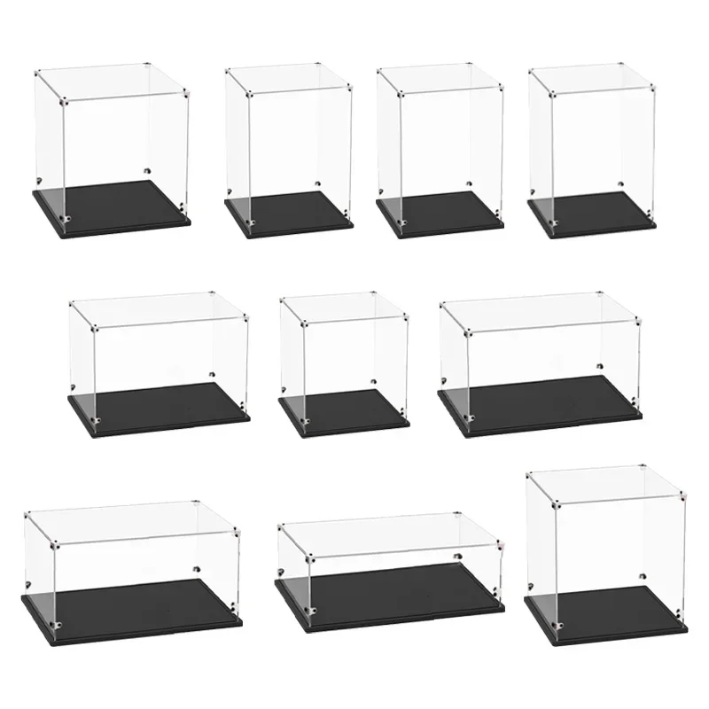 Acrylic Display Case for Collectibles Assemble Clear Acrylic Box Protection Showcase for Action Figures Organizing Toys 9 Sizes