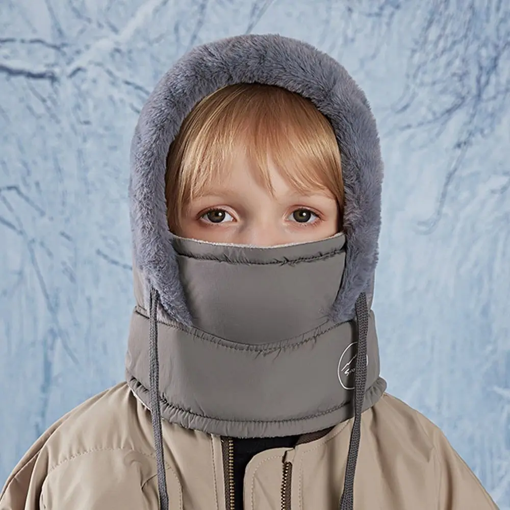

Winter Ear Protection Winter Children Hats Fleece Warm Snow Caps Outdoor Cycling Mask Hat Scarf Set for Boys Girls