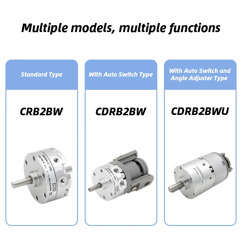 Single blade rotating cylinder CRB2BW CDRB2BW CDRB2BWU 10 15 20 30 40-90S 180S 270S Pneumatic Rotary Actuator