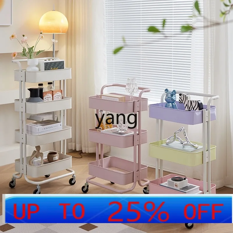 

LH carbon steel kitchen storage rack toilet bathroom snack rack removable trolley