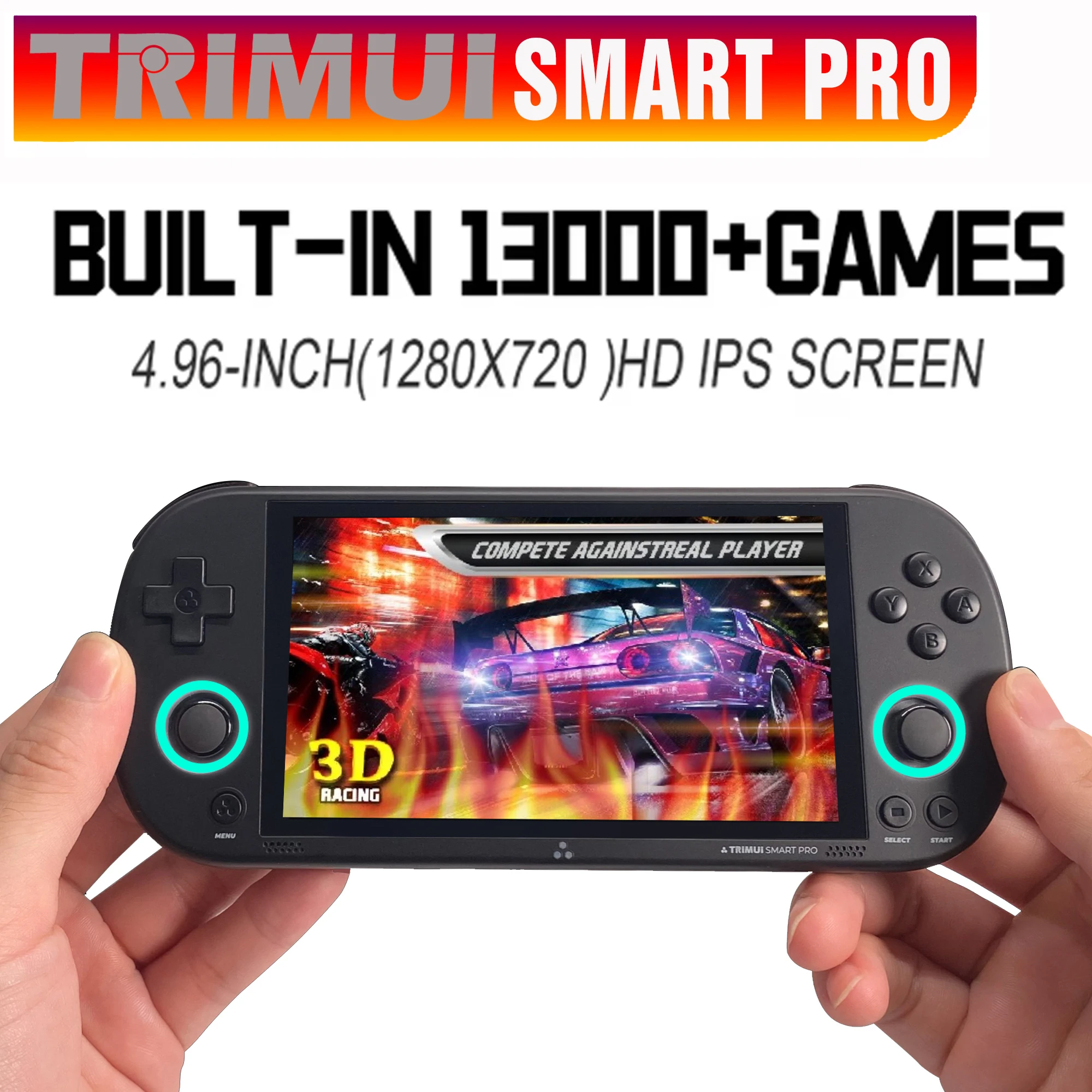 

Портативная игровая консоль Trimui Smart Pro с 4,96-дюймовым IPS-экраном, системой Linux, джойстиком, RGB-подсветкой, Smartpro, ретро-видеоплеер, подарок