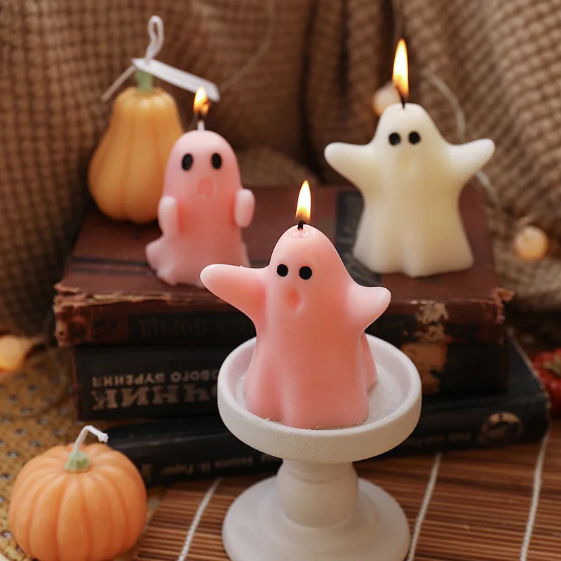 

6-piece Set Aromatherapy Candles Halloween Ghost Candle Atmosphere Home Decorations Creative Design Advanced Soy Wax Candles