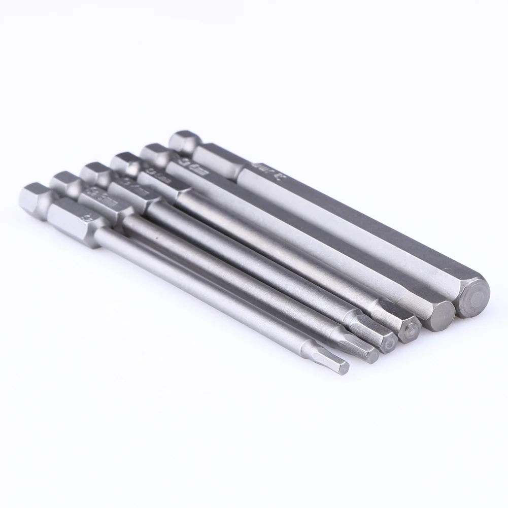 100mm 1/4inch Hex Head Screwdriver Bits Anti-rust Magnetic Screwdriver Bit Set High Hardness Accessories Professional Supplies