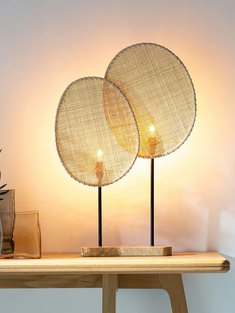 

Silent Wind Floor Lamp Chinese Living Room Tea Room Decoration Atmosphere Lamp Designer Japanese Creative Vine Weaving Decorat