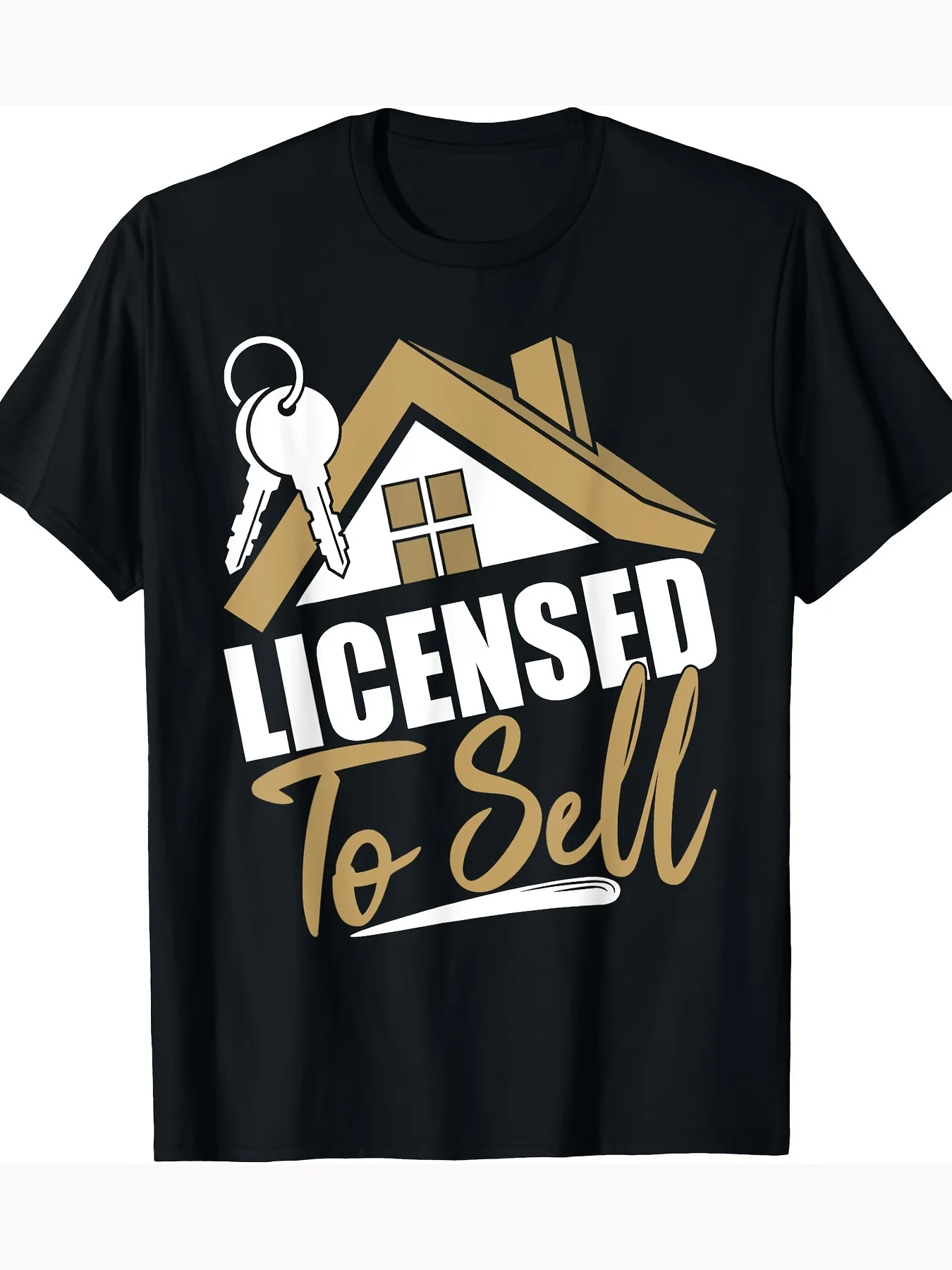 مرخص للبيع - تي شيرت Real Estate Agent 180 جرام 100% قطن